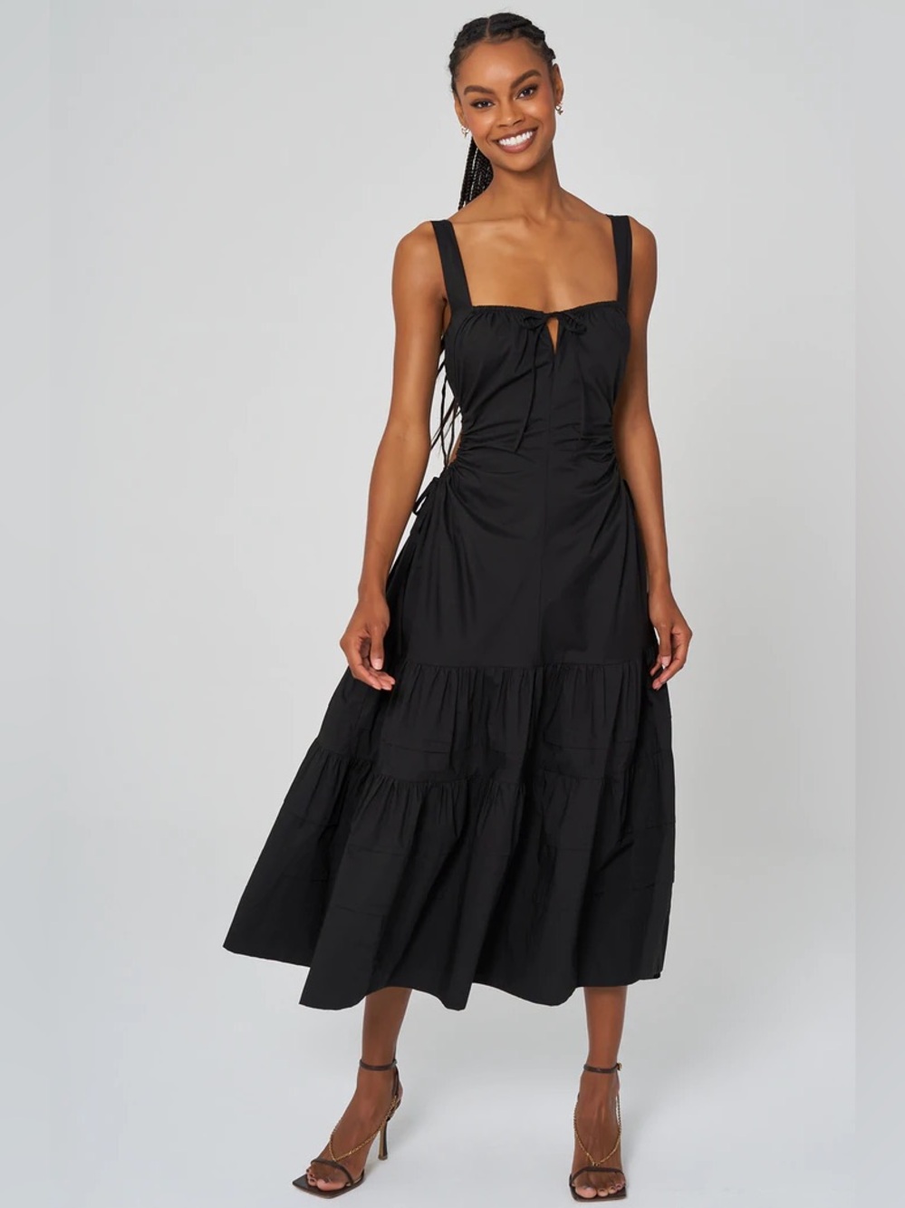 Nicholas Betty Midi Dress Size 4 NEW Whimsy Goth Practical Magic Girlhoodcore